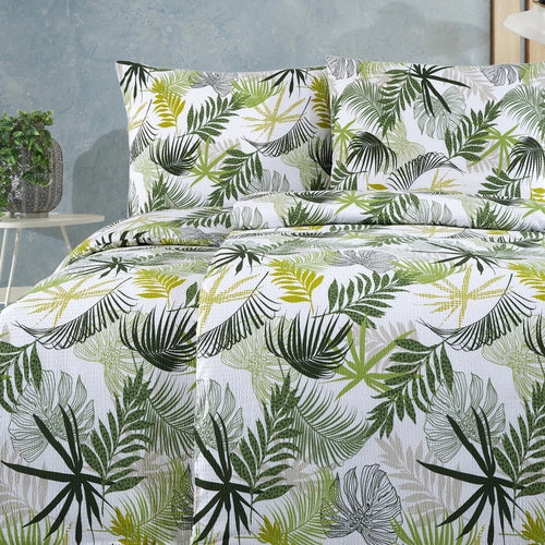 100% Baumwolle Seersucker Bettwäsche - Tropical