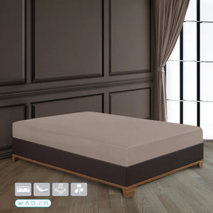 100% Baumwolle Jersey Spannbetttuch - Beige