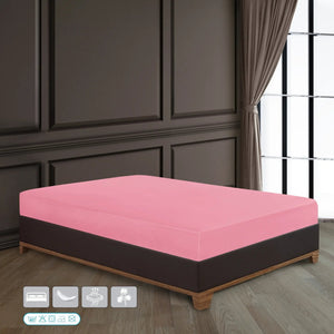 100% Baumwolle Jersey Spannbettlaken - Rosa