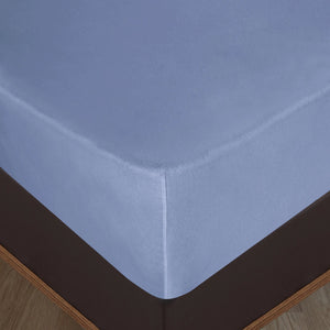 100% Baumwolle Jersey Spanbetttuch - Blau