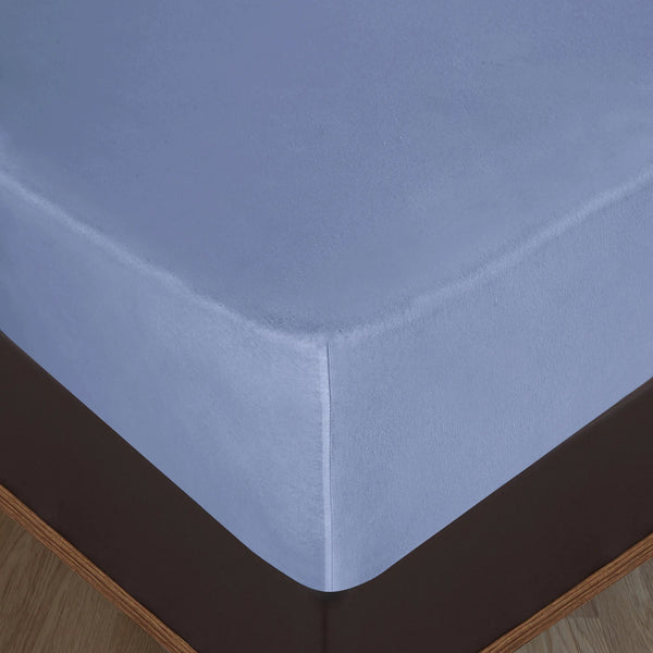 100% Baumwolle Jersey Spanbetttuch - Blau