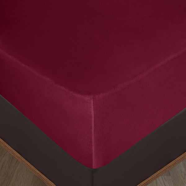 100 % Baumwolle Jersey Spannbetttuch - Bordeaux