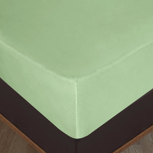 100 % Baumwolle Jersey Spannbetttuch - Grün