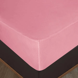 100% Baumwolle Jersey Spannbettlaken - Rosa