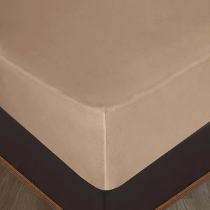 100% Baumwolle Jersey Spanbetttuch - Sand