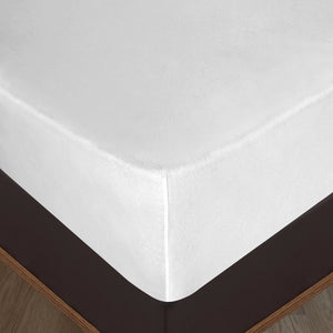 100 % Baumwolle Jersey Spannbetttuch - Weiß