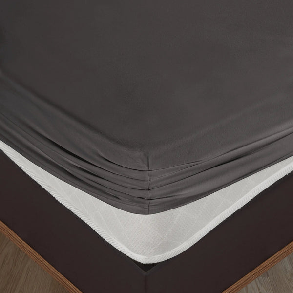 100 % Baumwolle Jersey Spannbettlaken – Anthrazit