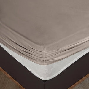 100% Baumwolle Jersey Spannbetttuch - Beige