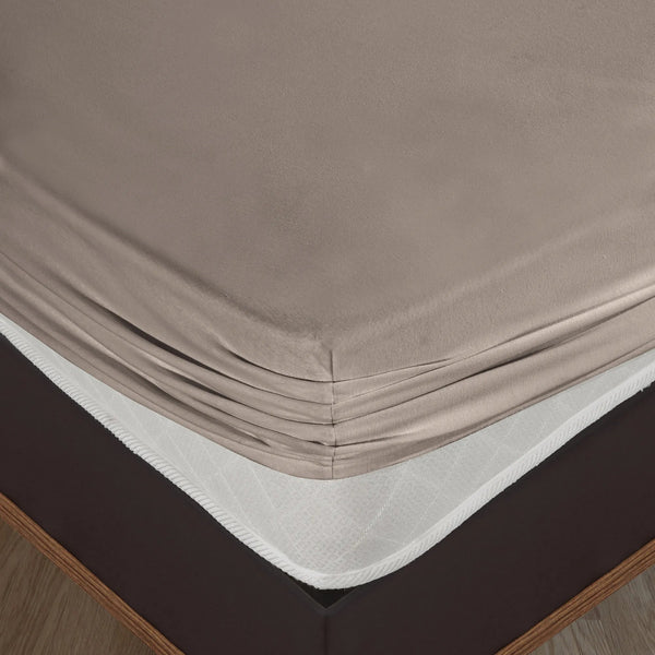 100% Baumwolle Jersey Spannbetttuch - Beige