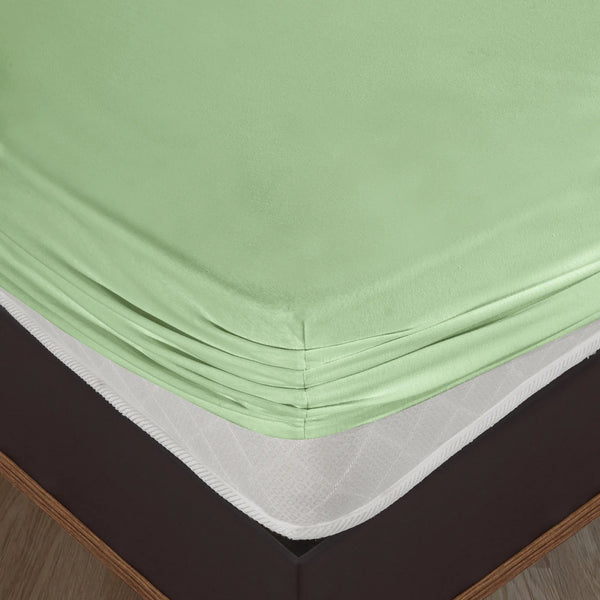 100 % Baumwolle Jersey Spannbetttuch - Grün