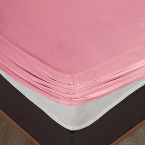 100% Baumwolle Jersey Spannbettlaken - Rosa