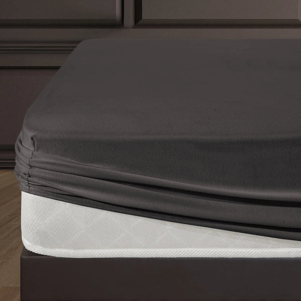 100 % Baumwolle Jersey Spannbettlaken – Anthrazit