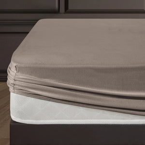 100% Baumwolle Jersey Spannbetttuch - Beige