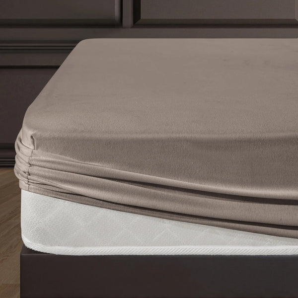 100% Baumwolle Jersey Spannbetttuch - Beige