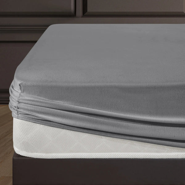 100 % Baumwolle Jersey Spannbettlaken – Grau