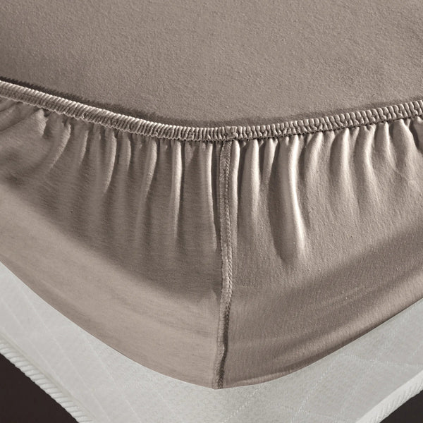 100% Baumwolle Jersey Spannbetttuch - Beige