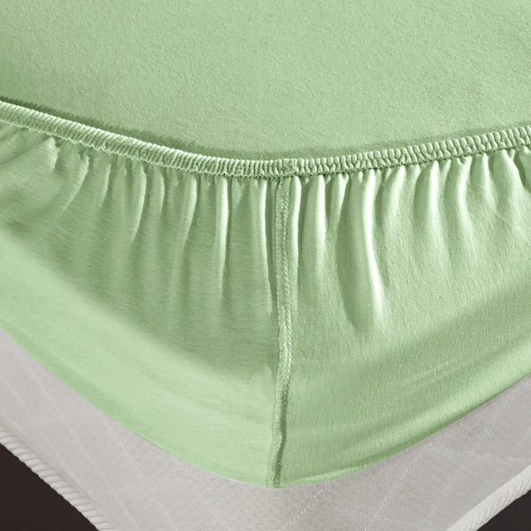 100 % Baumwolle Jersey Spannbetttuch - Grün