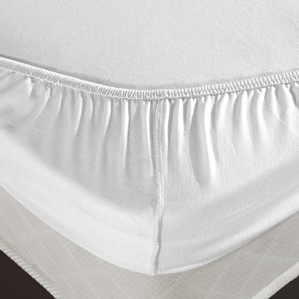 100 % Baumwolle Jersey Spannbetttuch - Weiß