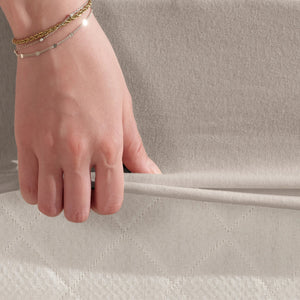 100% Baumwolle Jersey Spannbetttuch - Beige