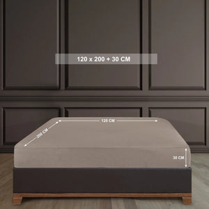 100% Baumwolle Jersey Spannbetttuch - Beige
