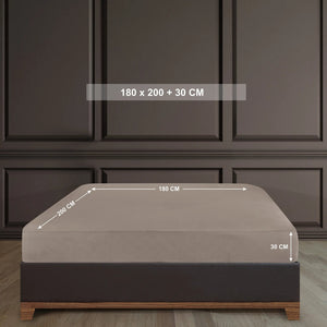 100% Baumwolle Jersey Spannbetttuch - Beige