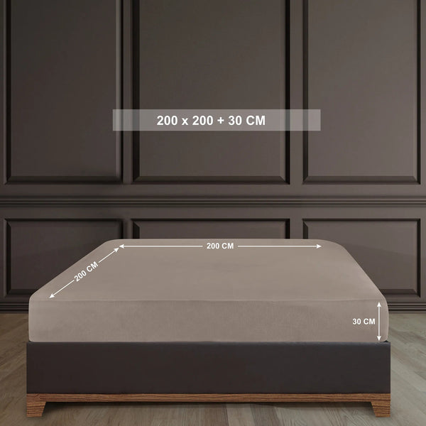 100% Baumwolle Jersey Spannbetttuch - Beige