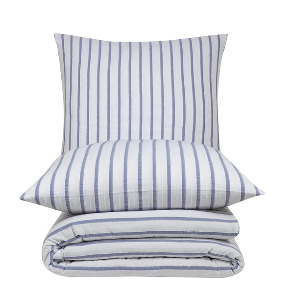 100 % Baumwolle Natural Bettwäsche Vintage – Blau