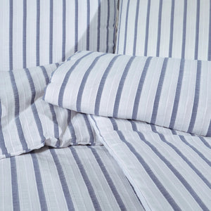 100 % Baumwolle Natural Bettwäsche Vintage – Blau