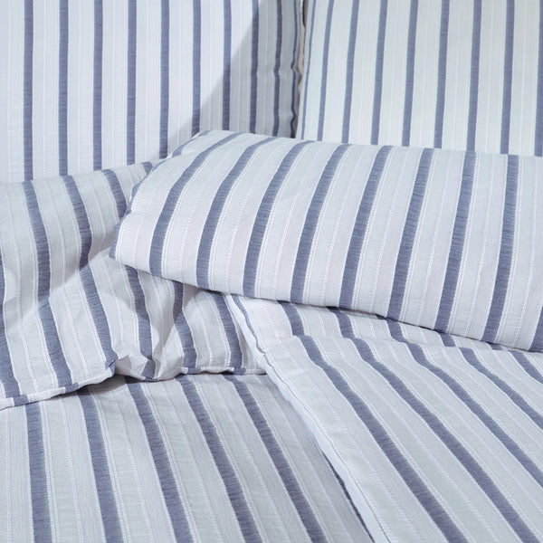 100 % Baumwolle Natural Bettwäsche Vintage – Blau