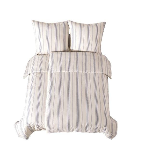 100% Baumwolle Natural Bettwäsche - Blau
