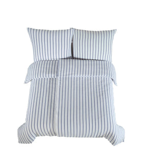 100 % Baumwolle Natural Bettwäsche Vintage – Blau