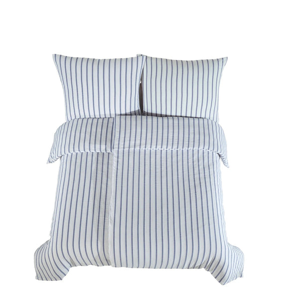100 % Baumwolle Natural Bettwäsche Vintage – Blau