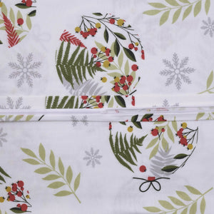 100% Baumwolle Biber Bettwäsche - Christmas Green