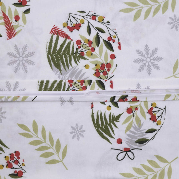 100% Baumwolle Biber Bettwäsche - Christmas Green