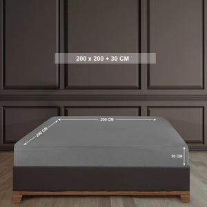 100 % Baumwolle Jersey Spannbettlaken – Grau