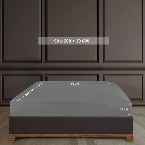 100 % Baumwolle Jersey Spannbettlaken – Grau