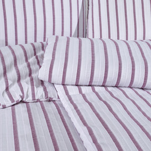 100% Baumwolle Natural Bettwäsche Vintage - Lila