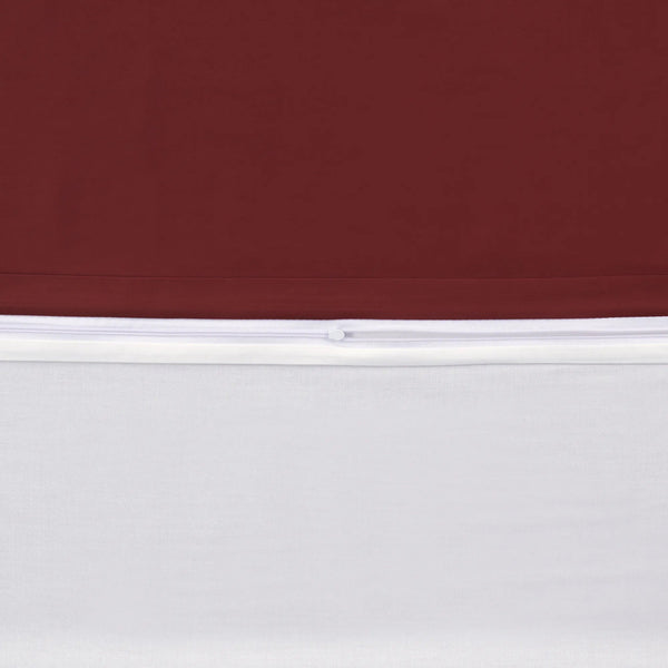 100 % Baumwolle A-B Satin-Bettwäsche – Bordeauxrot
