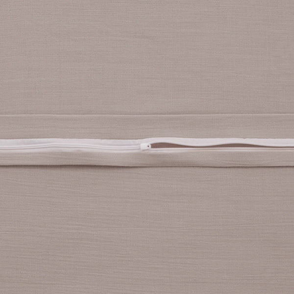 100 % Baumwolle Musselin-Bettwäsche Unifarben - Taupe