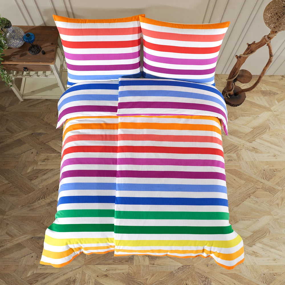 100% Baumwolle Biber Bettwäsche - Rainbow Shine