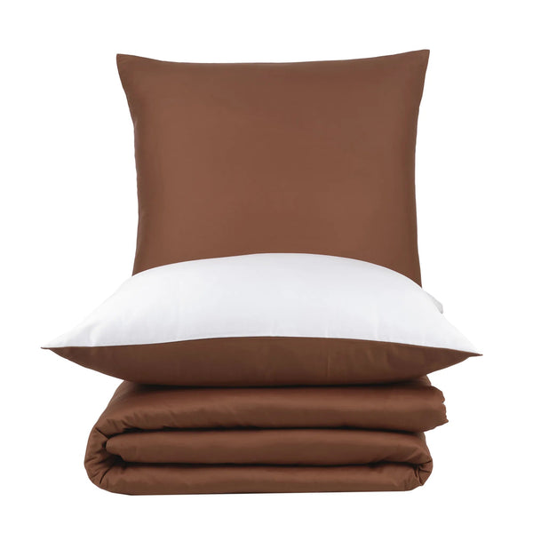 100% Baumwolle A-B Satin Bettwäsche - Russet