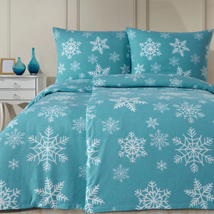 100 % Baumwolle Biber Bettwäsche – Snowy