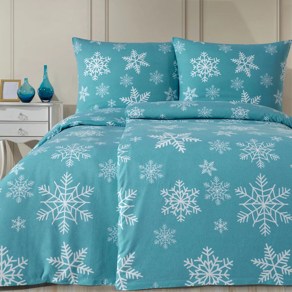 100 % Baumwolle Biber Bettwäsche – Snowy
