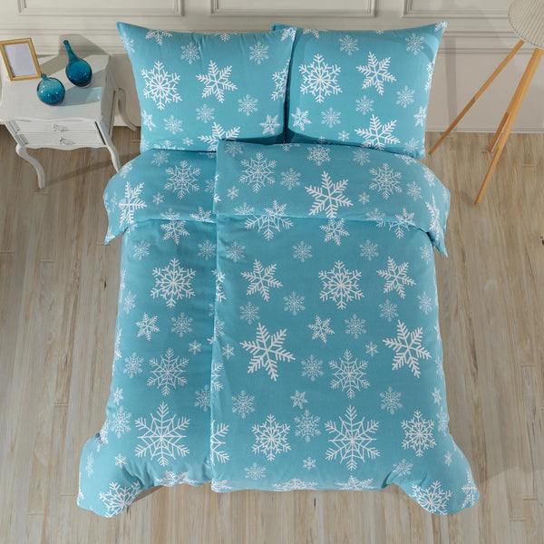 100 % Baumwolle Biber Bettwäsche – Snowy