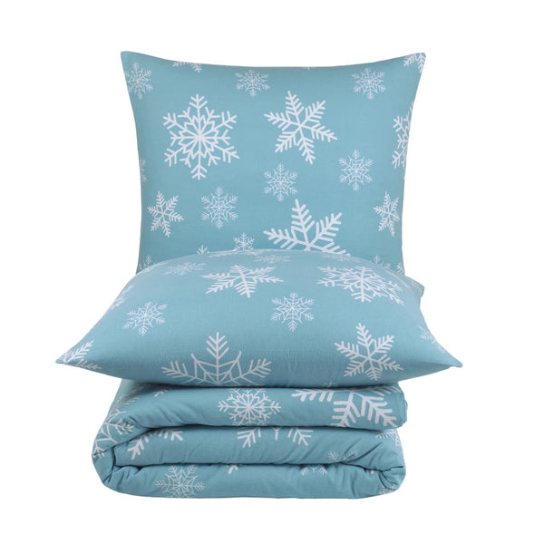 100 % Baumwolle Biber Bettwäsche – Snowy