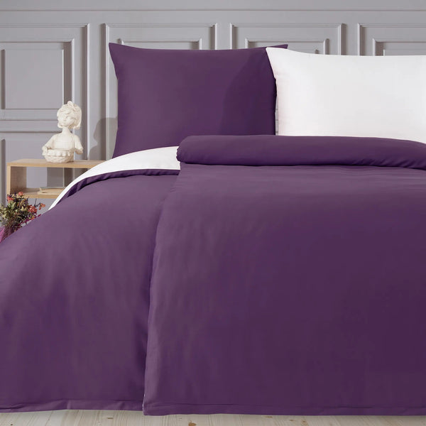 100 % Baumwolle A-B-Satin-Bettwäsche – Violett