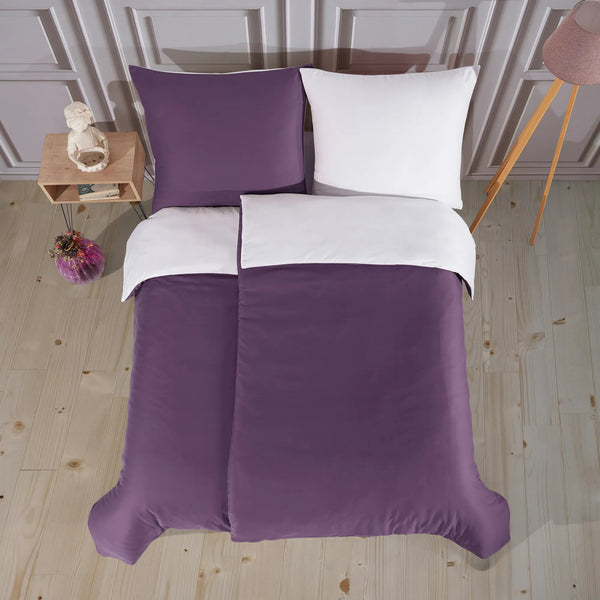 100 % Baumwolle A-B-Satin-Bettwäsche – Violett