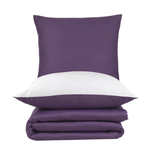 100 % Baumwolle A-B-Satin-Bettwäsche – Violett